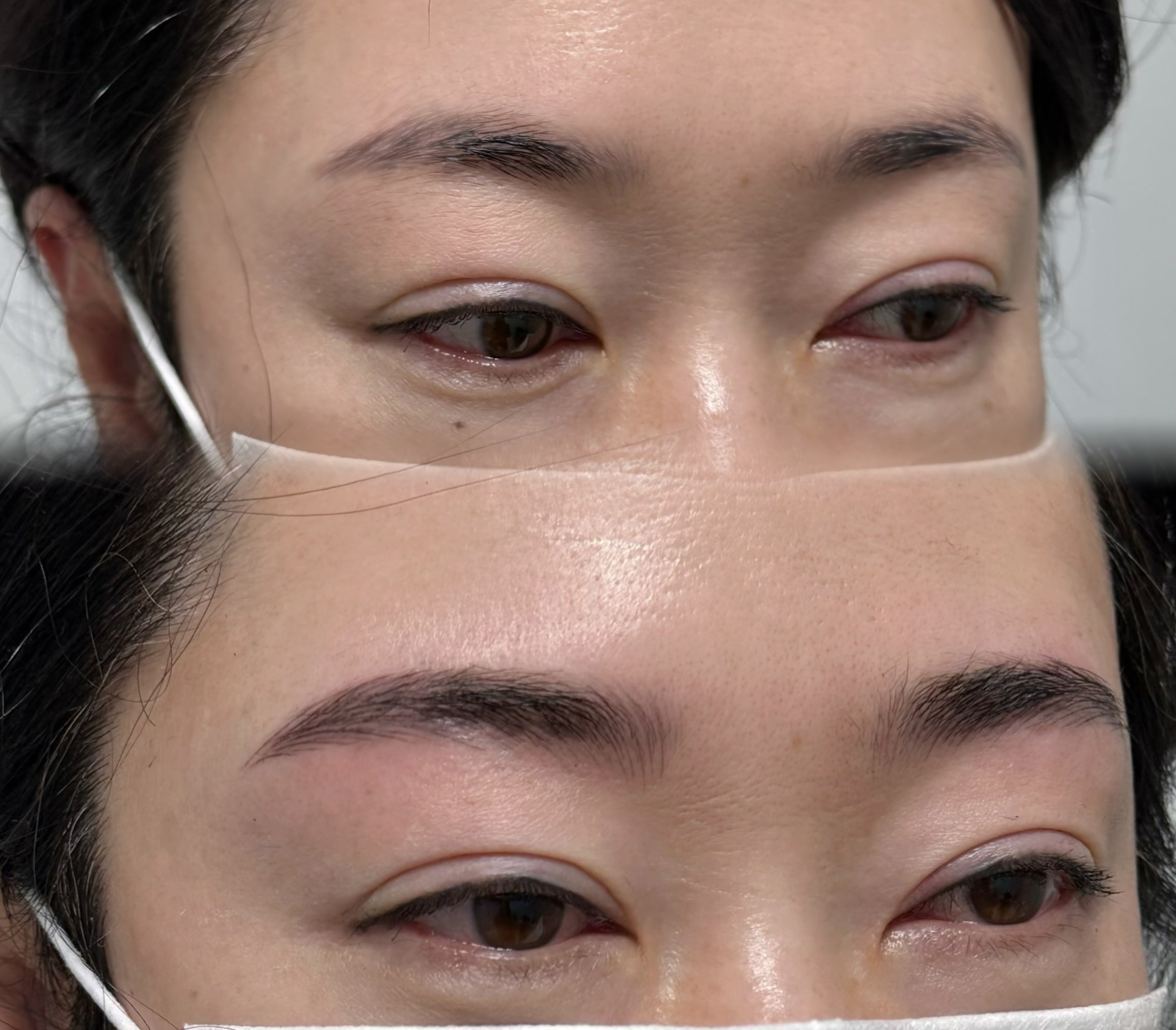 헤어 스트록 눈썹 예시 1