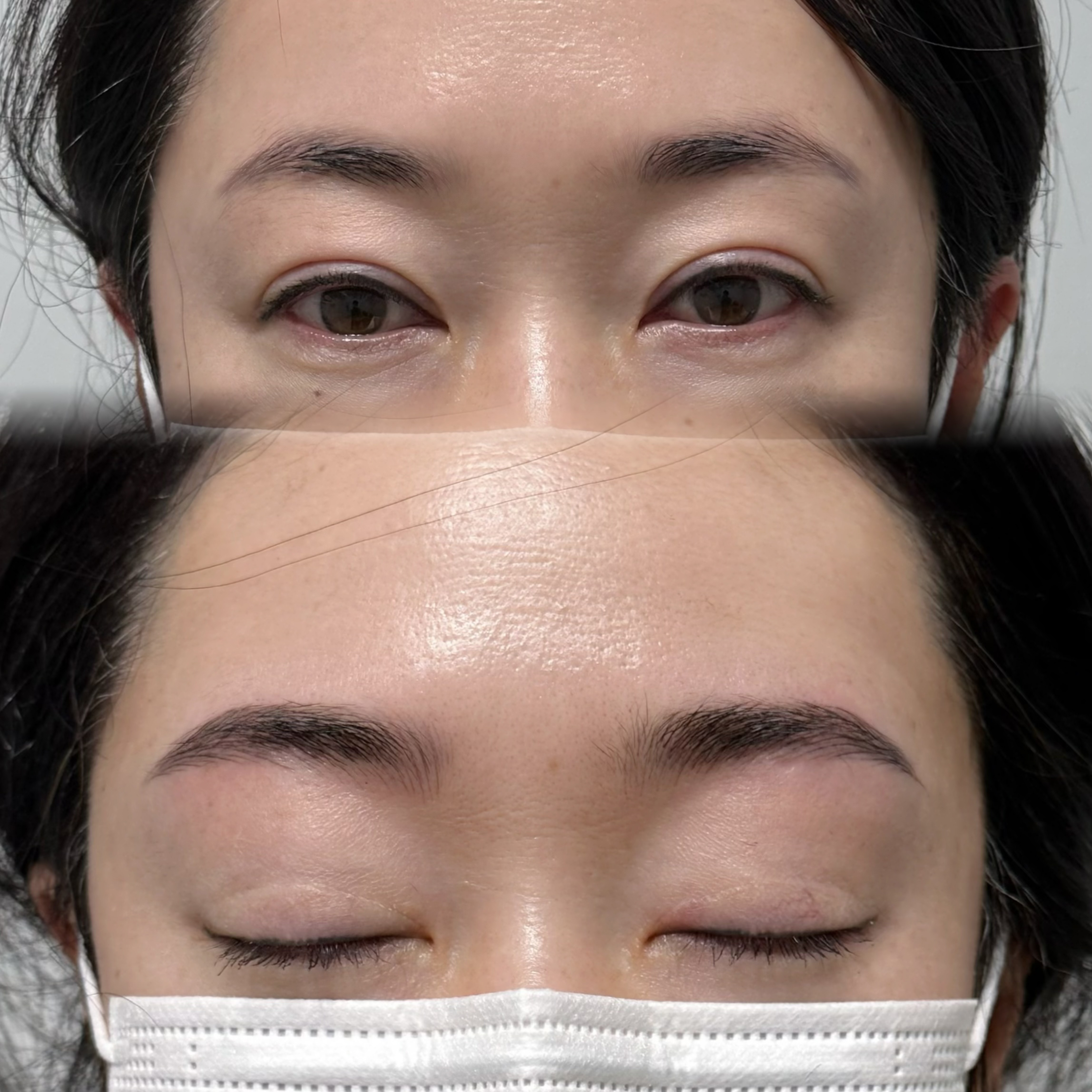 헤어 스트록 눈썹 예시 2