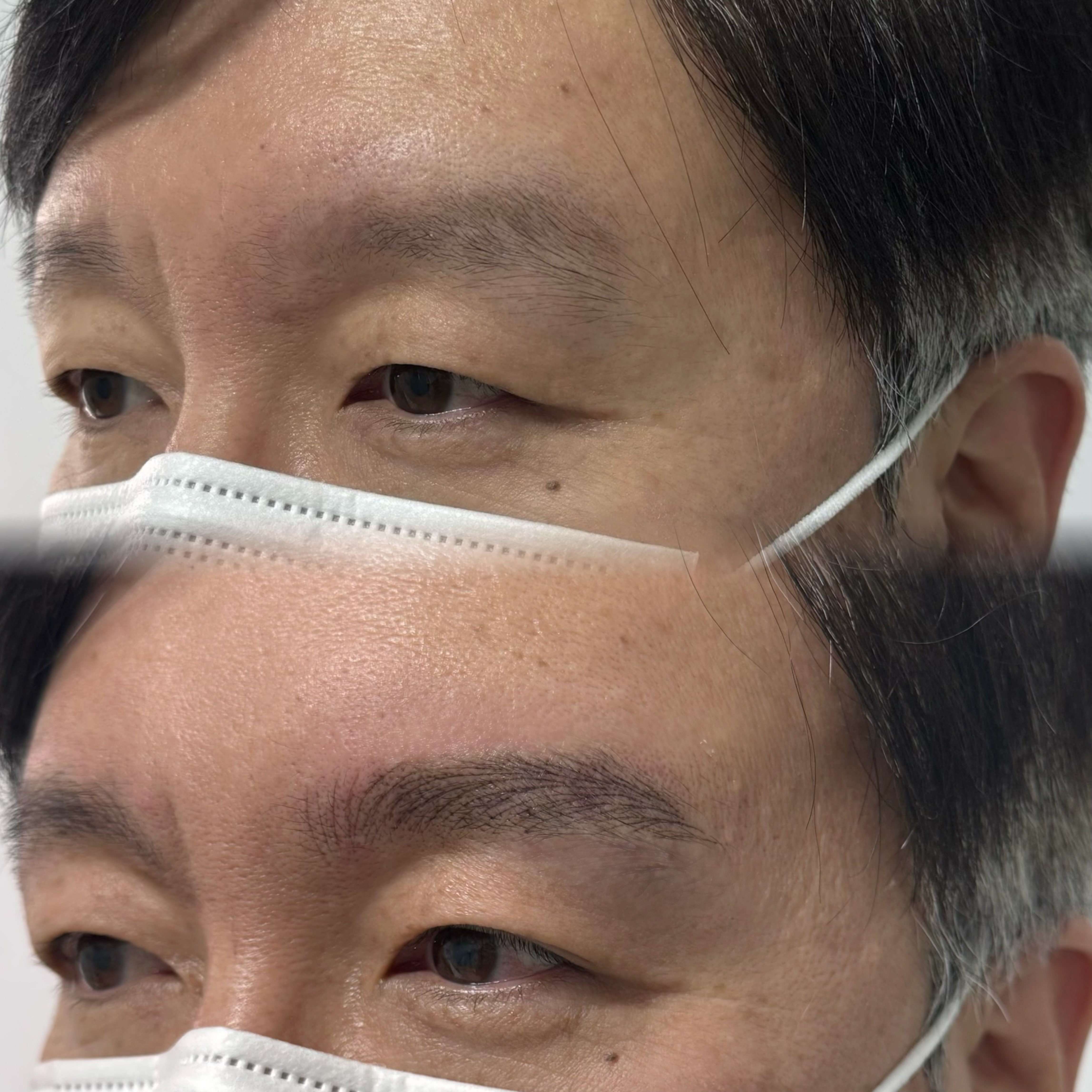 헤어 스트록 눈썹 예시 3